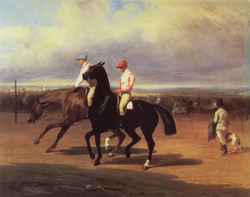 Alfred Dedreux Oil undated before the race oil painting image
